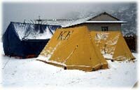 Dole -camp site in the snow