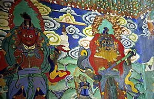 Detail of mural - Lo ManthangMustang