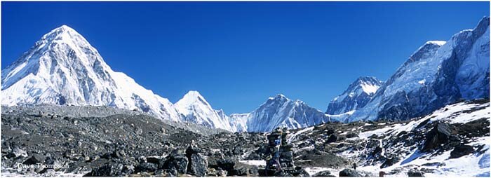 Mountains as seen approaching Everest Base Camp