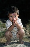 The young boy at Ponpedhara who greeted us with the traditional Nepalese 'Namaste'