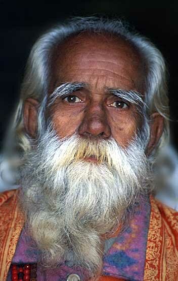 Close up of a sadhu at Pashnupatinath